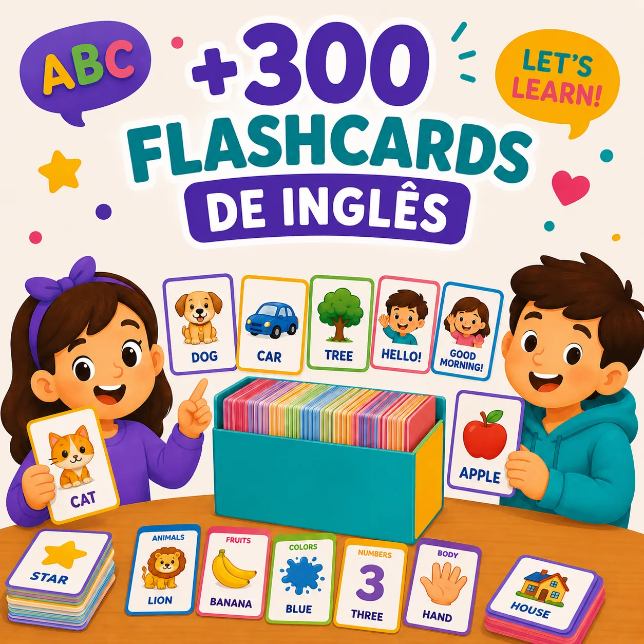 +300 Flashcards de Inglês
