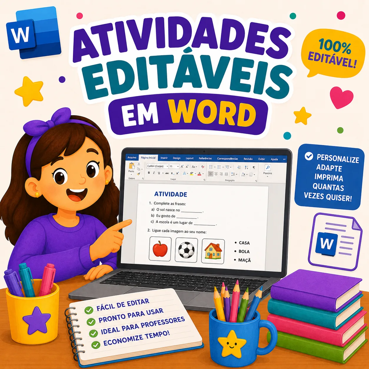 Atividades editáveis em Word